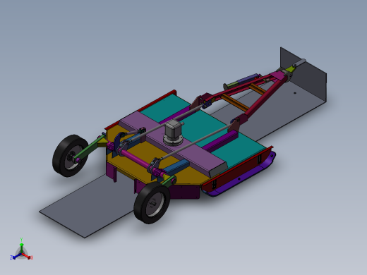 牵引式割灌机正等轴测缩略图