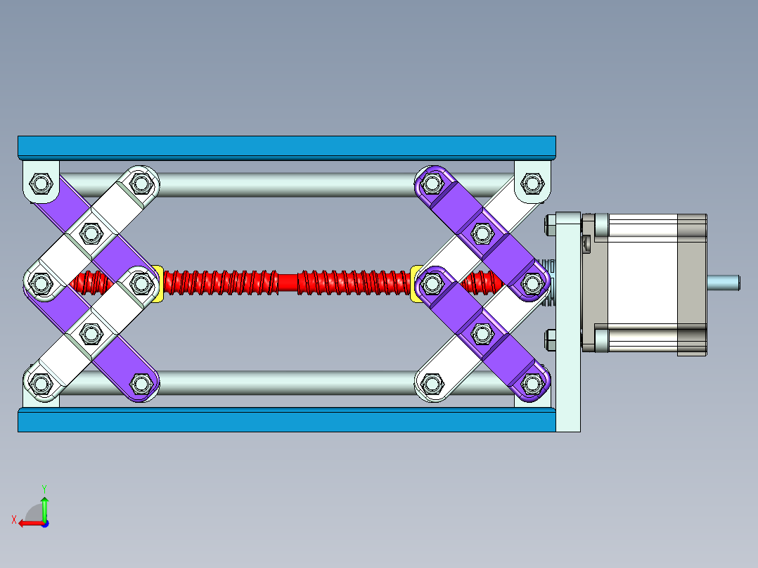 螺旋式举升机构后视图
