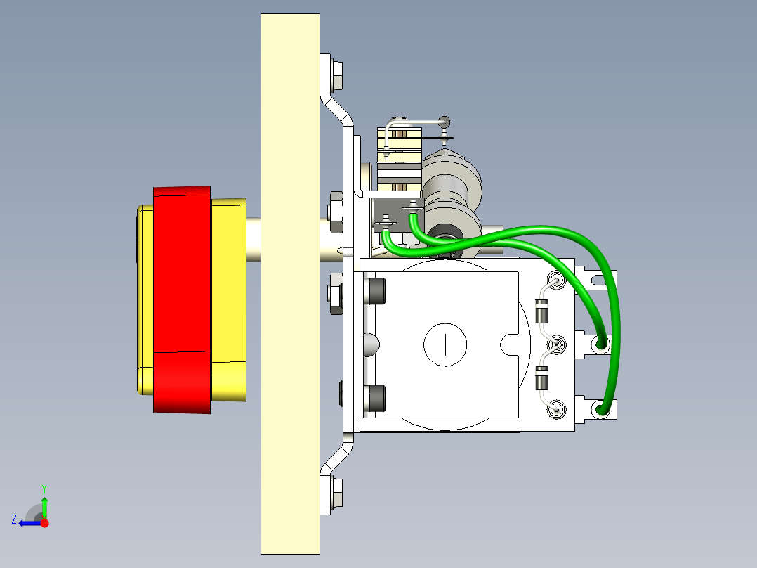 左弹球脚蹼组件右视图