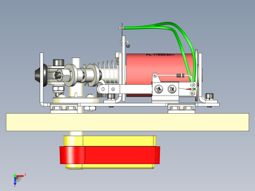 左弹球脚蹼组件俯视缩略图