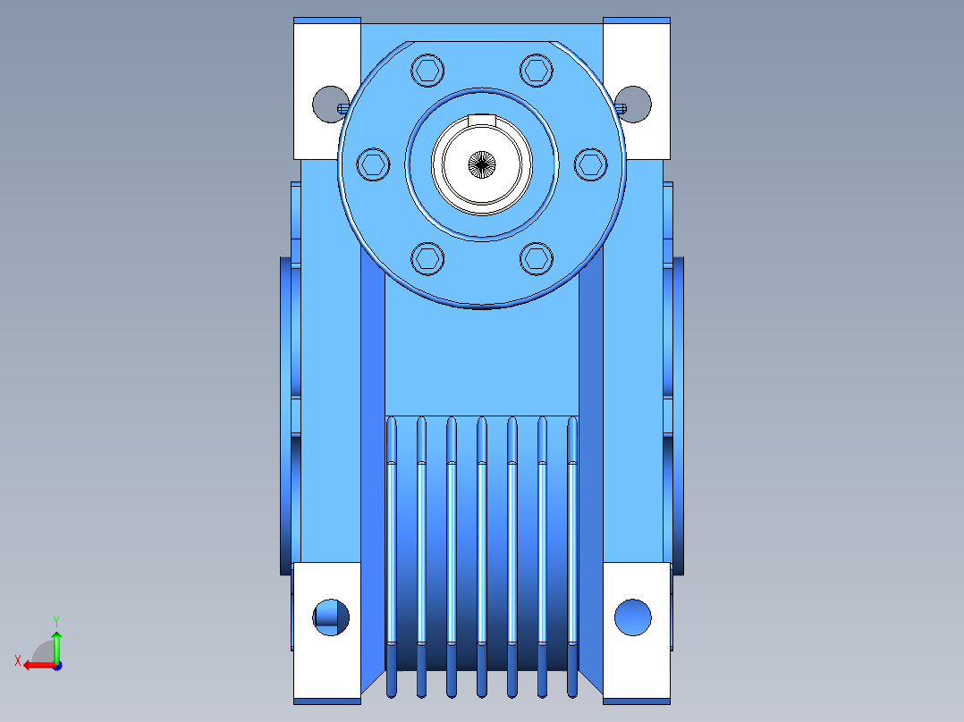 NRV030-090型蜗轮蜗杆减速机[NRV075╱20╱B3]后视图