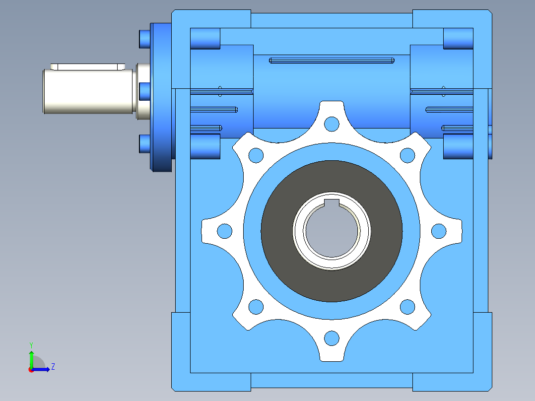 NRV030-090型蜗轮蜗杆减速机[NRV075╱20╱B3]左视图