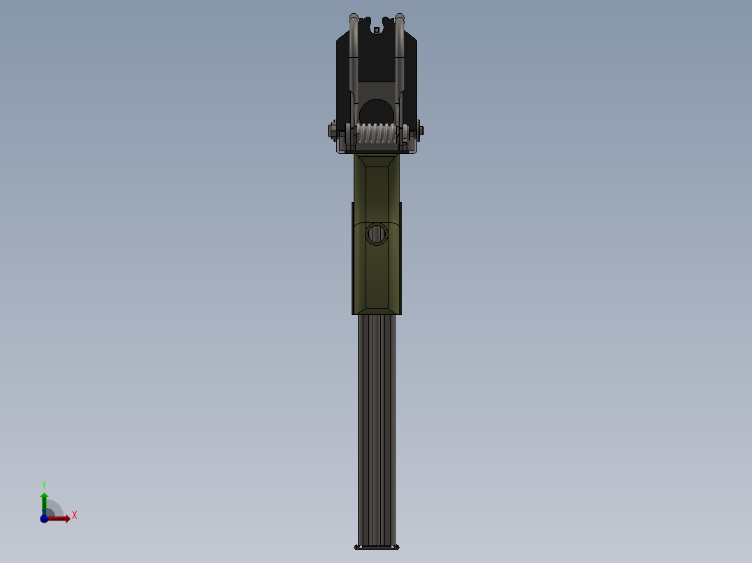 手枪左轮冲锋枪老式狙击步枪设计3D图纸crd-mac-10-inspired-smg sw前视图