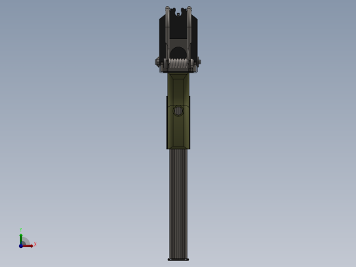 手枪左轮冲锋枪老式狙击步枪设计3D图纸crd-mac-10-inspired-smg sw前视缩略图