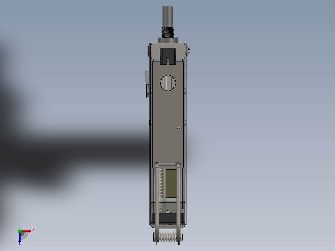 手枪左轮冲锋枪老式狙击步枪设计3D图纸crd-mac-10-inspired-smg sw俯视图