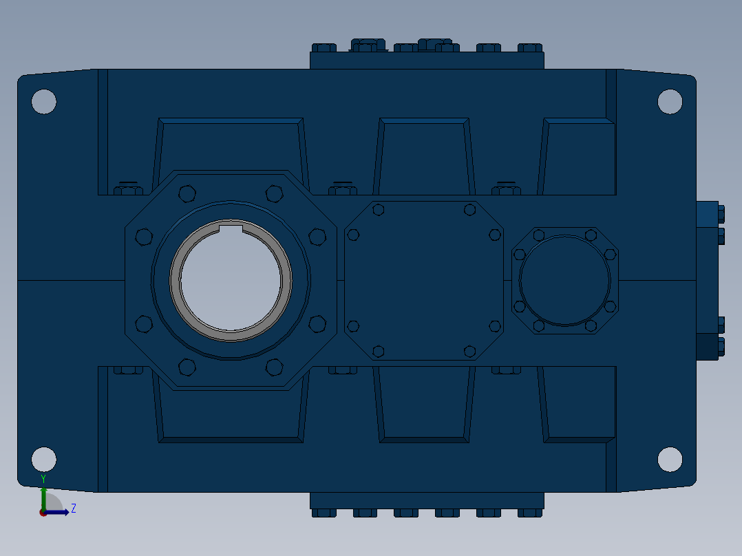 平行轴齿轮箱左视图