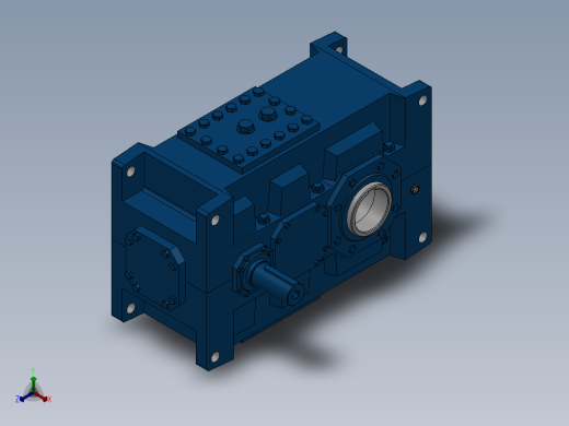 平行轴齿轮箱正等轴测缩略图
