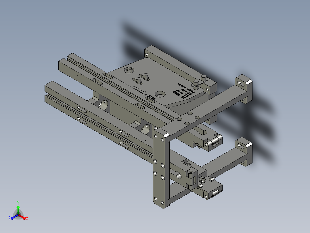 6帽盖分料固定组件正等轴测图