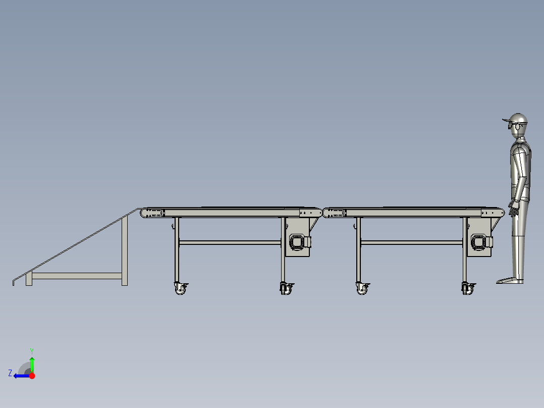 新型自动化板材输送设备右视图