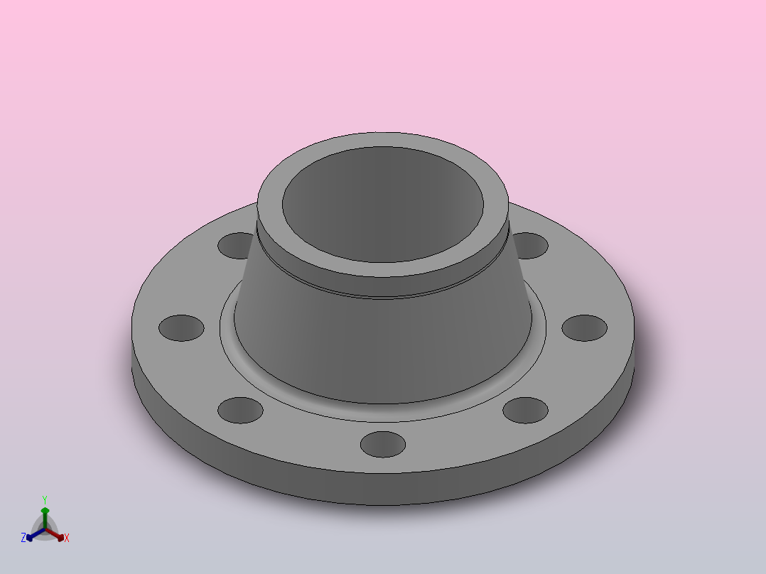凸面整体钢制管法兰_法兰 DN80-PN10 M 1主视图