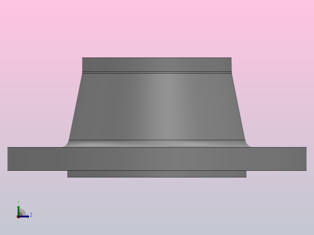 凸面整体钢制管法兰_法兰 DN80-PN10 M 1左视图