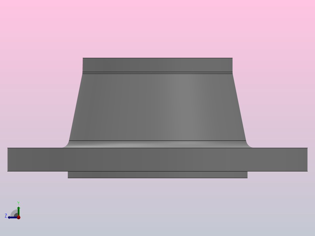 凸面整体钢制管法兰_法兰 DN80-PN10 M 1右视图