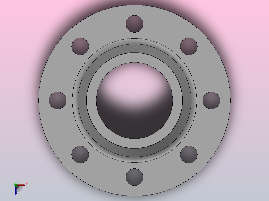 凸面整体钢制管法兰_法兰 DN80-PN10 M 1俯视图