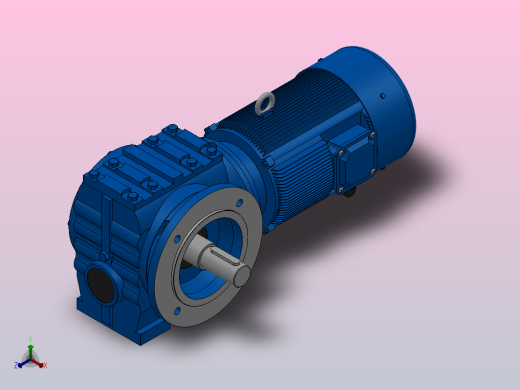 SF47法兰轴伸式安装斜齿-蜗轮蜗杆减速机SF47-Y0.18-4P-60.65-M1-0°-A