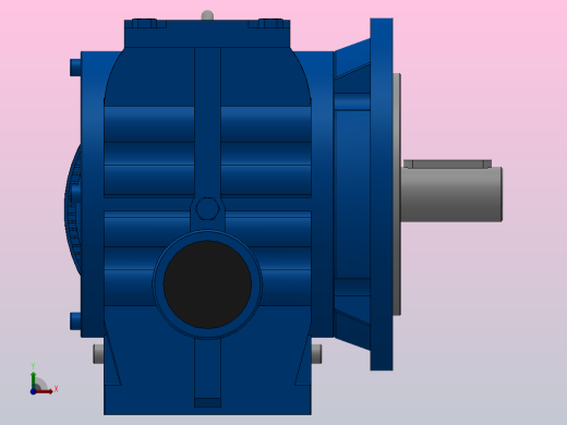 SF47法兰轴伸式安装斜齿-蜗轮蜗杆减速机SF47-Y0.18-4P-60.65-M1-0°-A前视缩略图