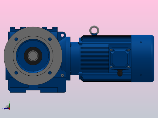 SF47法兰轴伸式安装斜齿-蜗轮蜗杆减速机SF47-Y0.18-4P-60.65-M1-0°-A右视缩略图