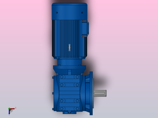 SF47法兰轴伸式安装斜齿-蜗轮蜗杆减速机SF47-Y0.18-4P-60.65-M1-0°-A俯视缩略图