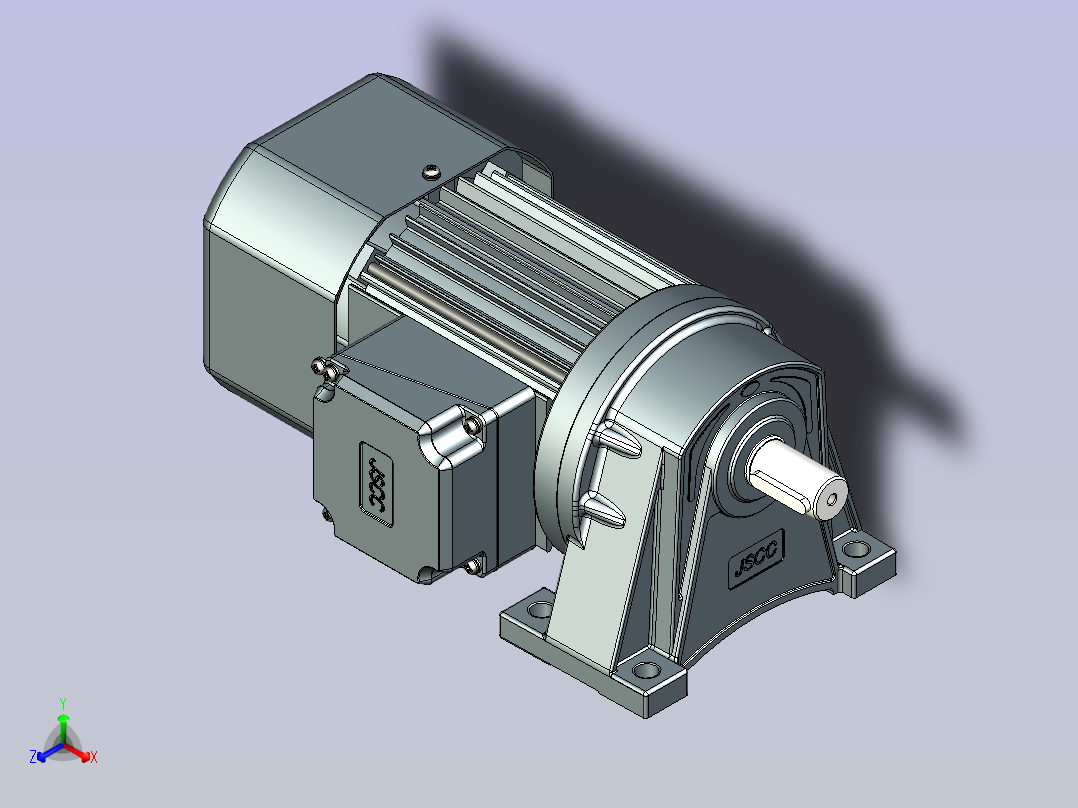 JSCC变频减速电机 f250h01-L主视图