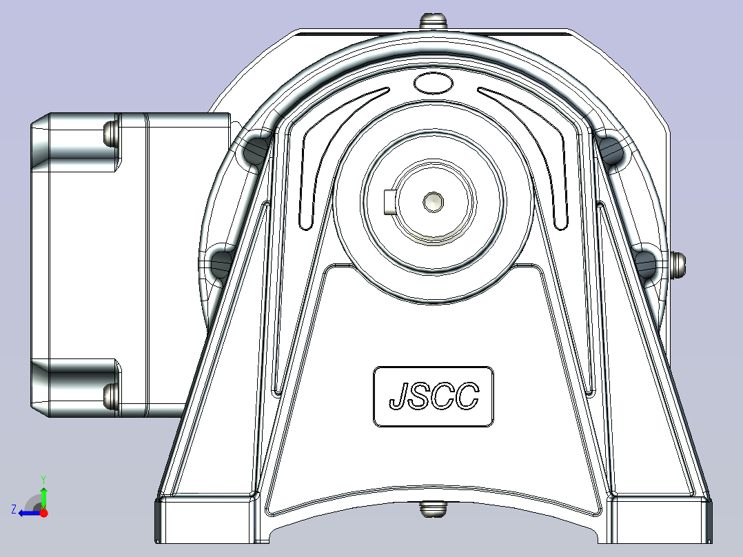 JSCC变频减速电机 f250h01-L右视图