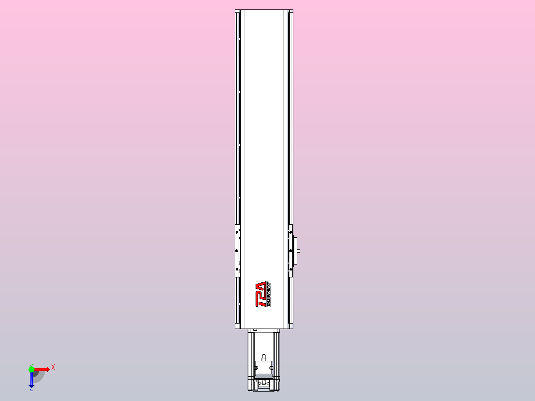 日规模组半封闭丝杆TPA-HNR-110D-1610C-L350-M-C-P40-N3俯视图