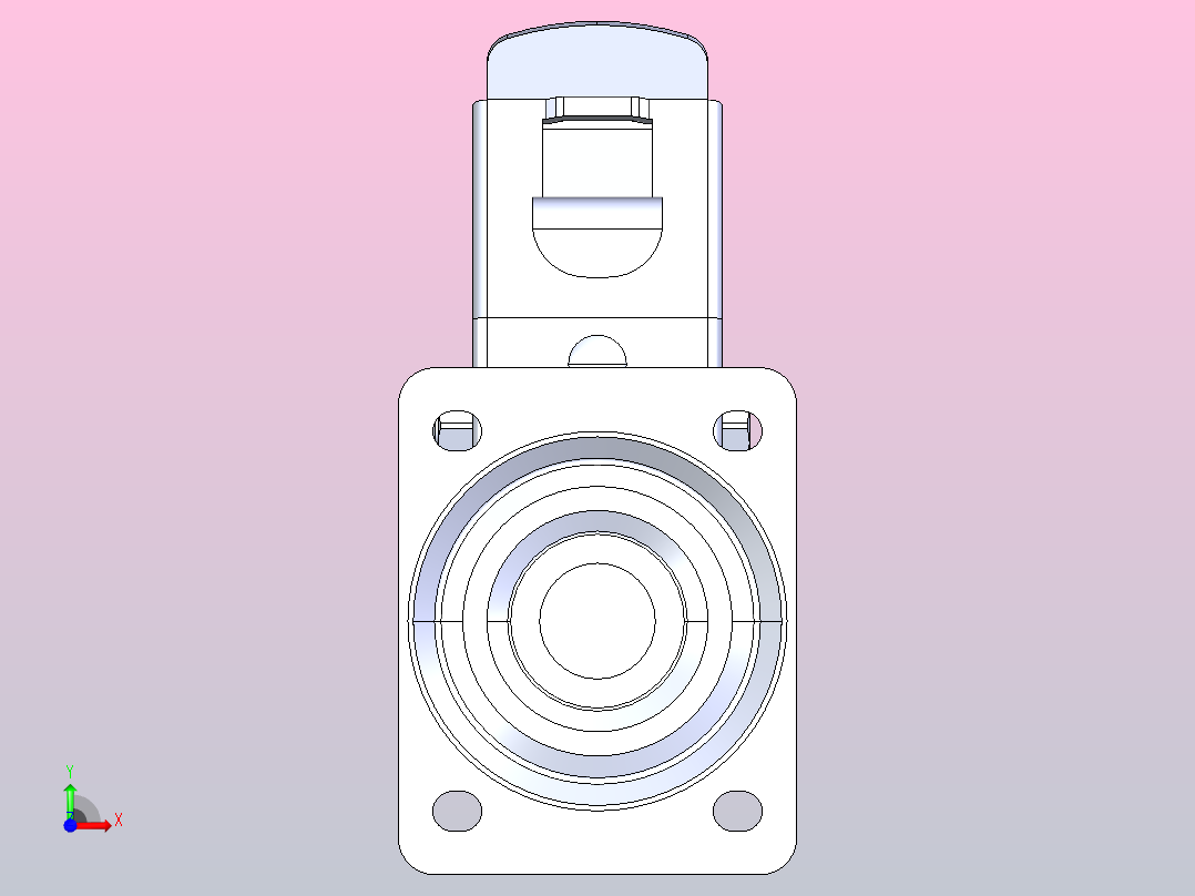 双制动转向脚轮D160 140×110_双制动转向脚轮D160 140×110前视图
