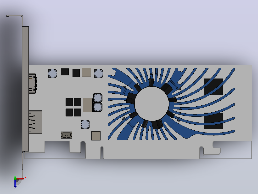 华硕nvidia geforce gt 1030薄型gpu 11俯视图