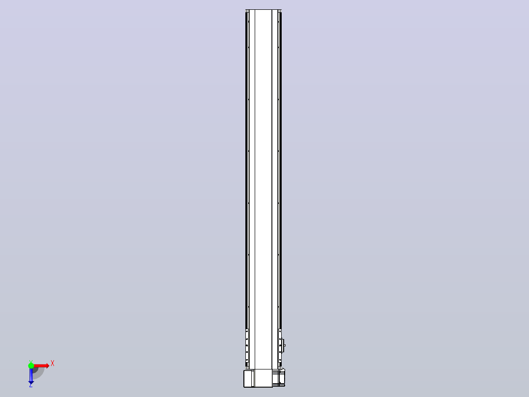 皮带直线轴半封闭可选导轨TPA-HNB-140D-120-L1150-LP-Y-P40-N3俯视图