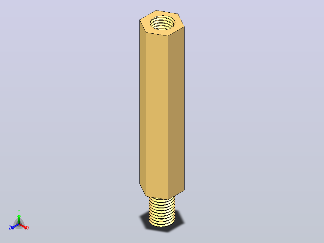 支座 M4x0.5 30mm正等轴测图