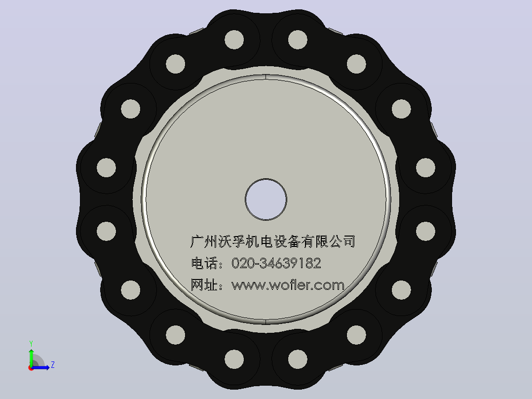 CTL链轮摩擦式安全联轴器[CTL200-1C-8-8]左视图