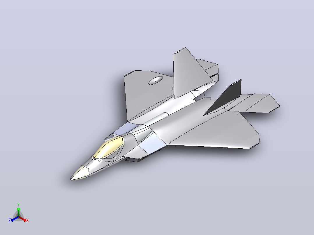 F22A猛禽战斗机正等轴测图