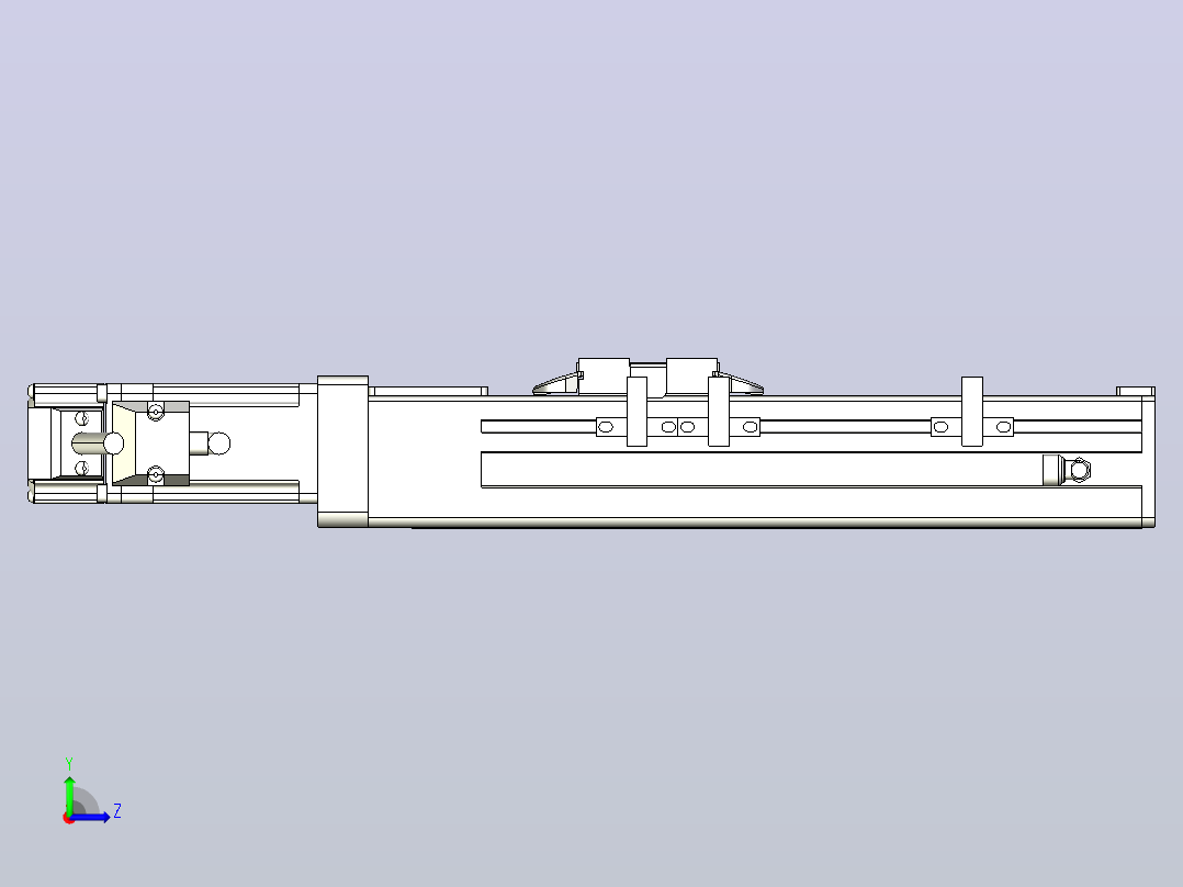 无尘螺杆滑台KCH5M-100-BC-100W-C4左视图