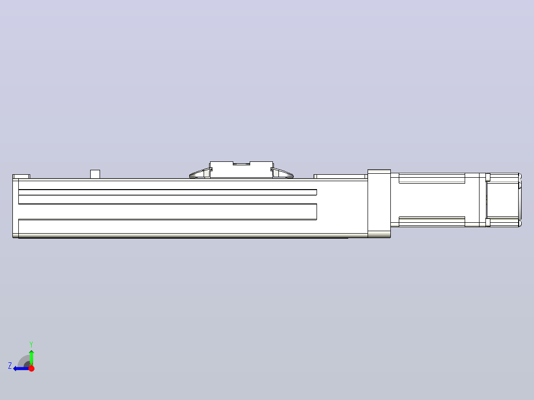 无尘螺杆滑台KCH5M-100-BC-100W-C4右视图