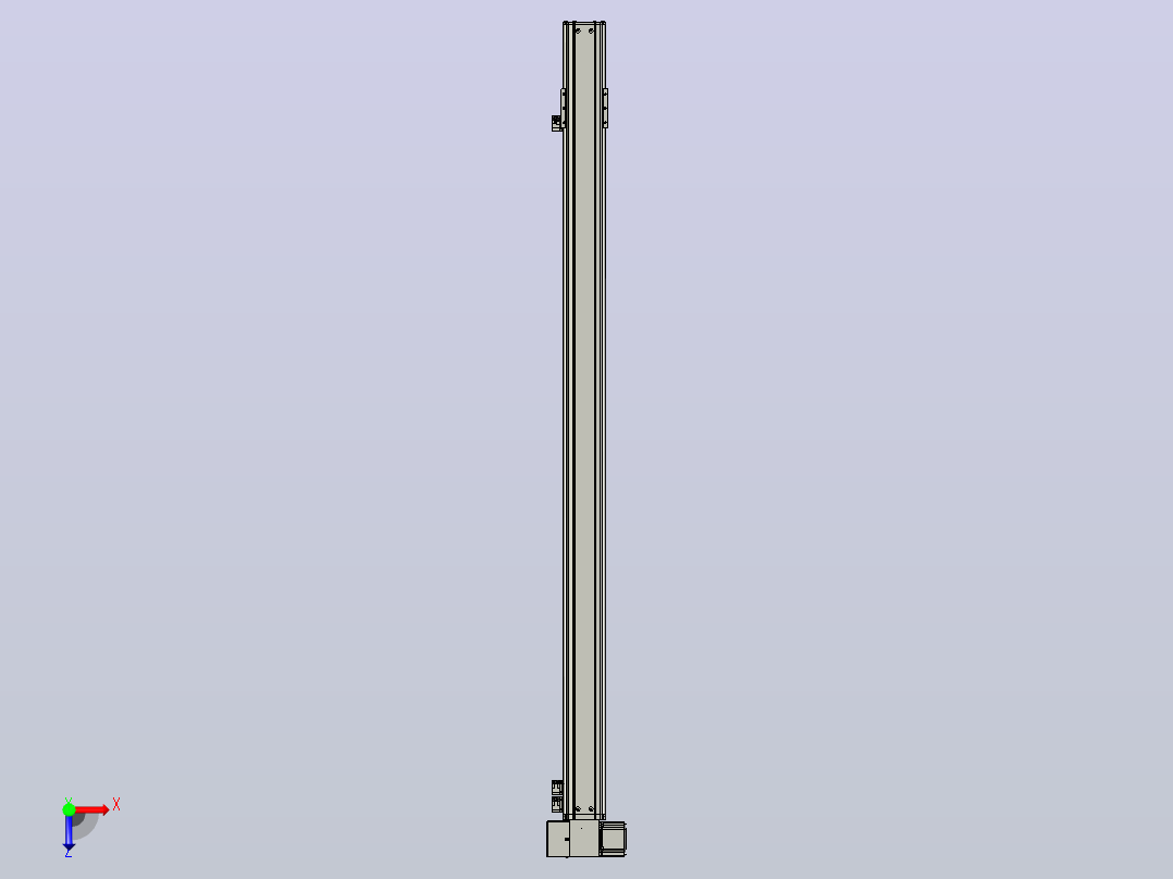 MT75BT半封闭皮带滑台[MT75BT.L80.1200.LD.P40.C3]俯视图