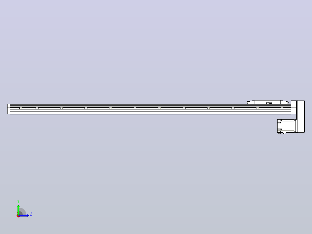 滚珠丝杠直线轴内置导轨TPA-GCR-170-2510C-L1450-MP-M75-N3左视图
