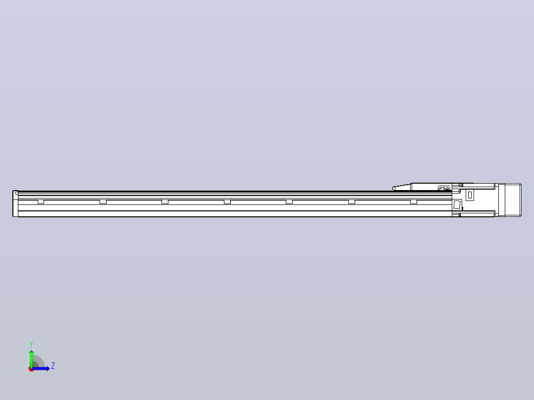 滚珠丝杠直线轴内置导轨TPA-GCR-150-2010C-L900-MR-M75-N3左视图