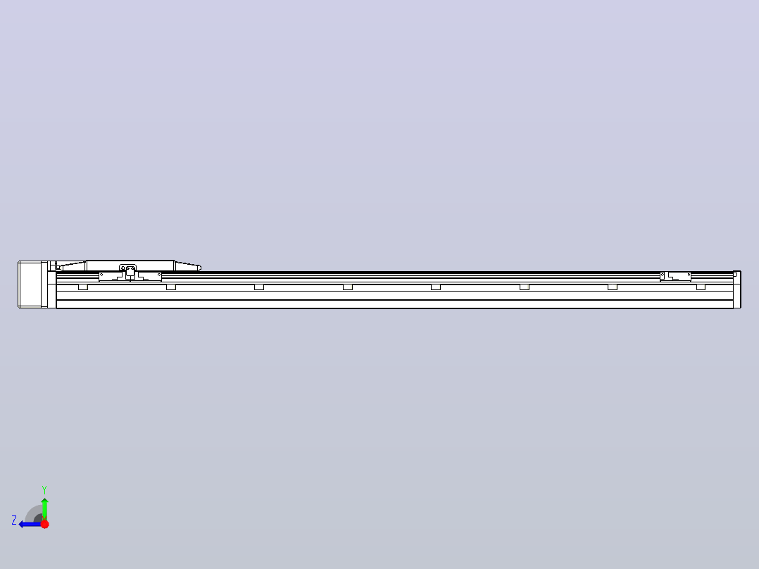 滚珠丝杠直线轴内置导轨TPA-GCR-150-2010C-L900-MR-M75-N3右视图