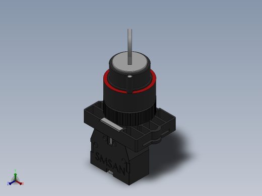 钥匙钮[GQB2-EG45]按钮开关正等轴测缩略图