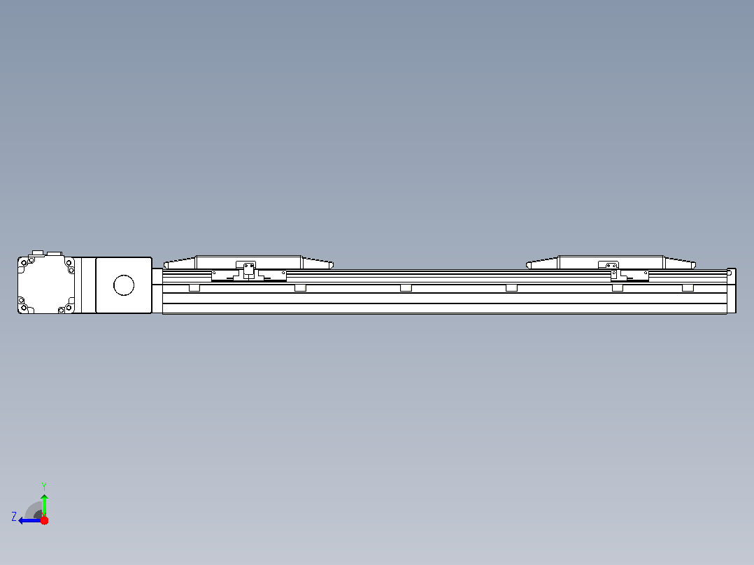 皮带直线轴双滑块型TPA-GCBS-150-P80-L125-QL-M75-N3右视图