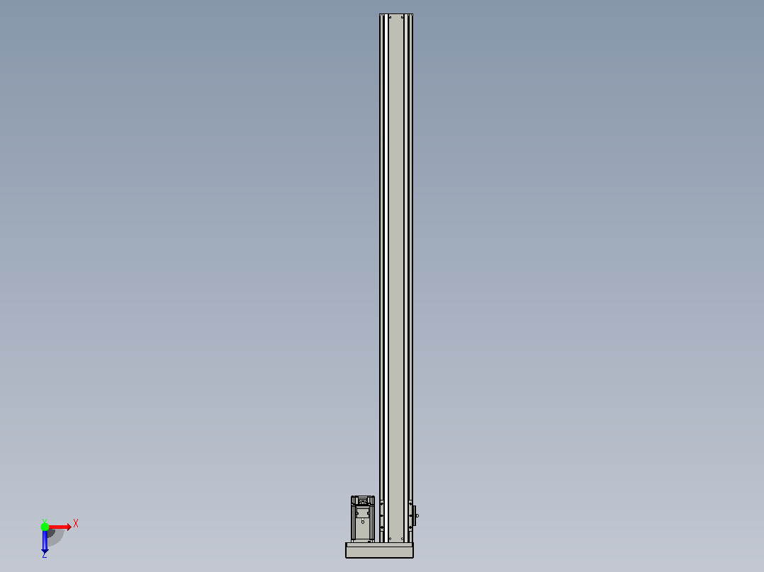 日规模组半封闭丝杆TPA-HNR-85S-1610C-L1200-ML-C-P20-N3俯视图
