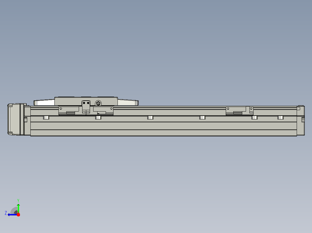 TH12-L300-B5-BR轨道内嵌式模组滑台右视图