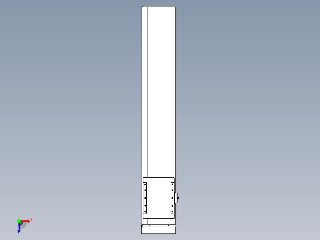 滚珠丝杠直线轴带导轨全封闭TPA-HCR-175D-2510C-L850-MP-Y-P75-N3俯视图
