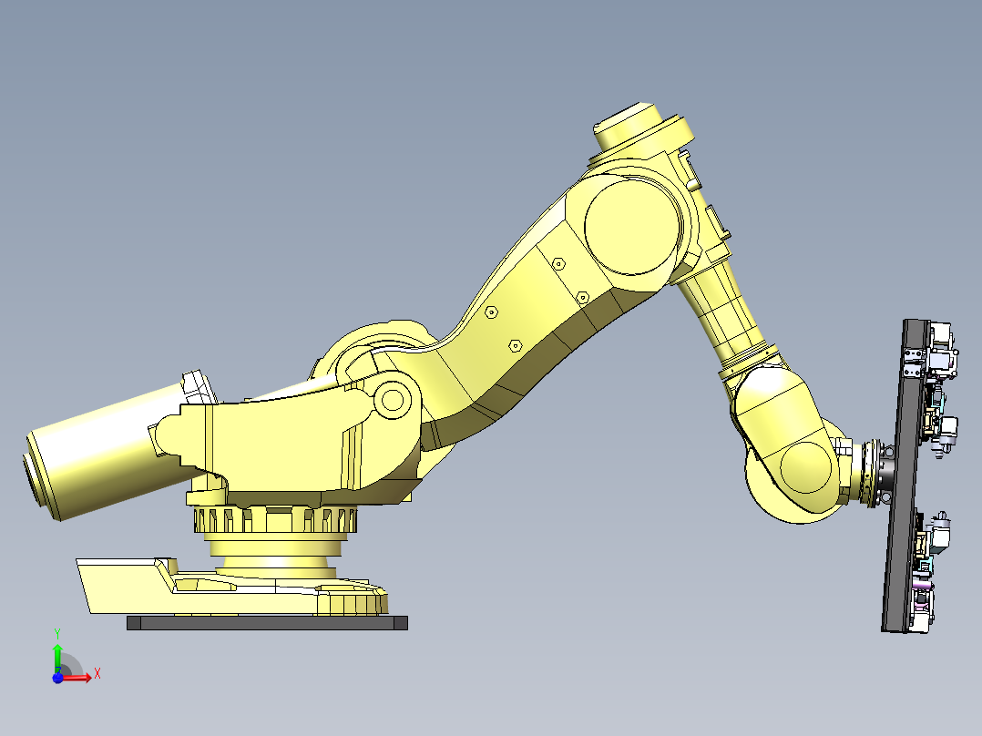 ABB机器人夹爪3D模型图纸 Solidworks设计 附STEP格式前视图