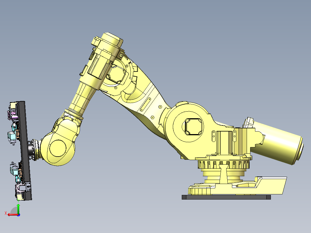 ABB机器人夹爪3D模型图纸 Solidworks设计 附STEP格式后视图