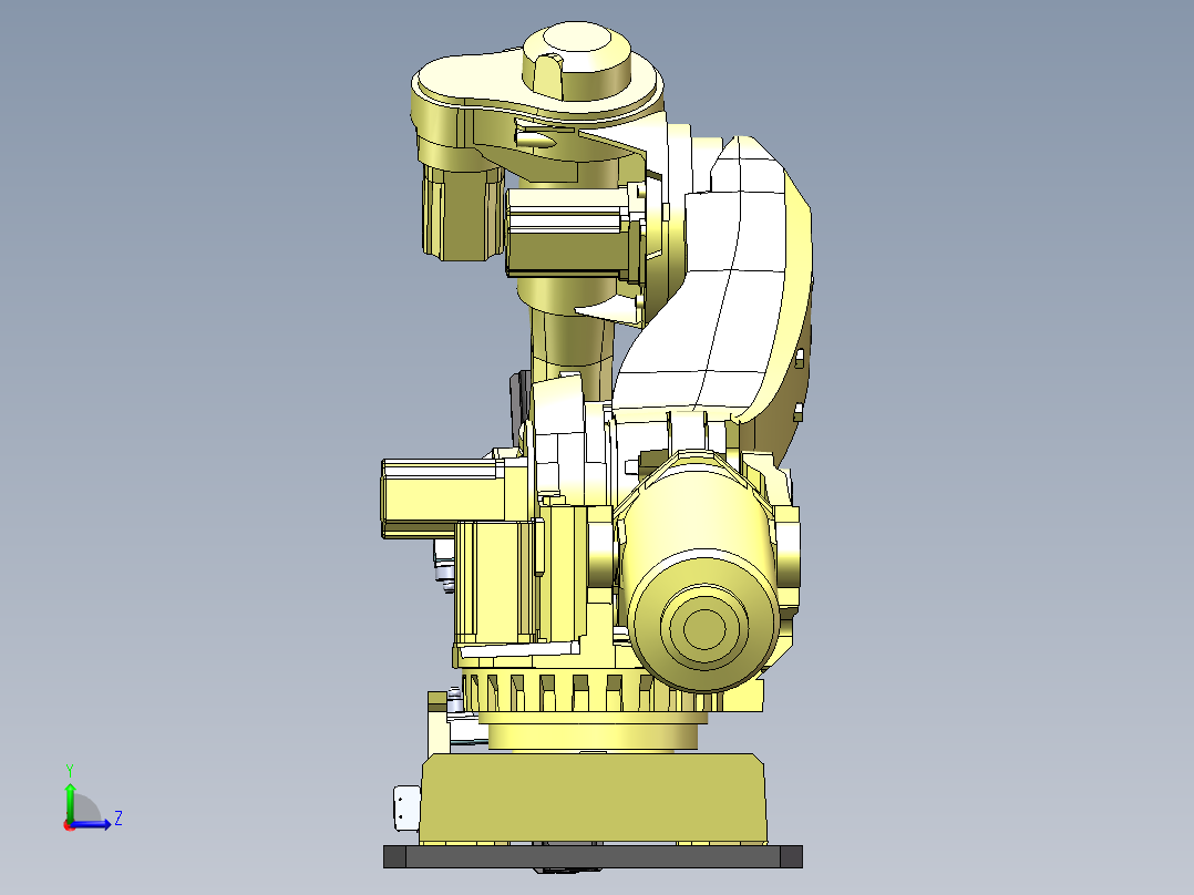 ABB机器人夹爪3D模型图纸 Solidworks设计 附STEP格式左视图