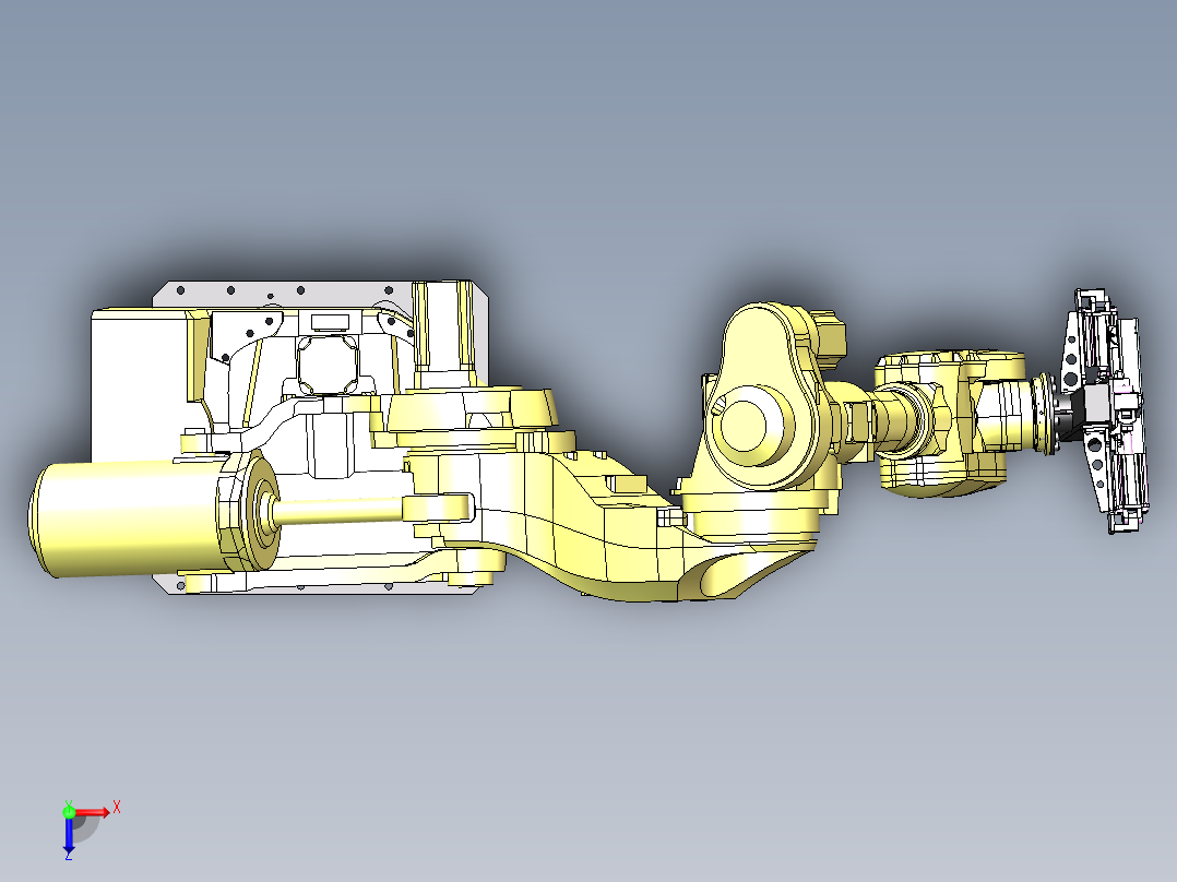 ABB机器人夹爪3D模型图纸 Solidworks设计 附STEP格式俯视图