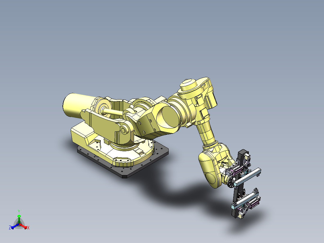 ABB机器人夹爪3D模型图纸 Solidworks设计 附STEP格式正等轴测图
