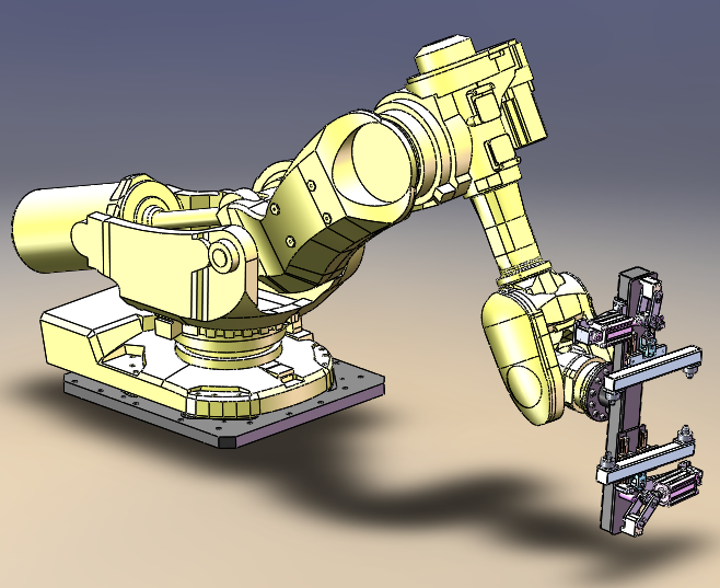 ABB机器人夹爪3D模型图纸 Solidworks设计 附STEP格式