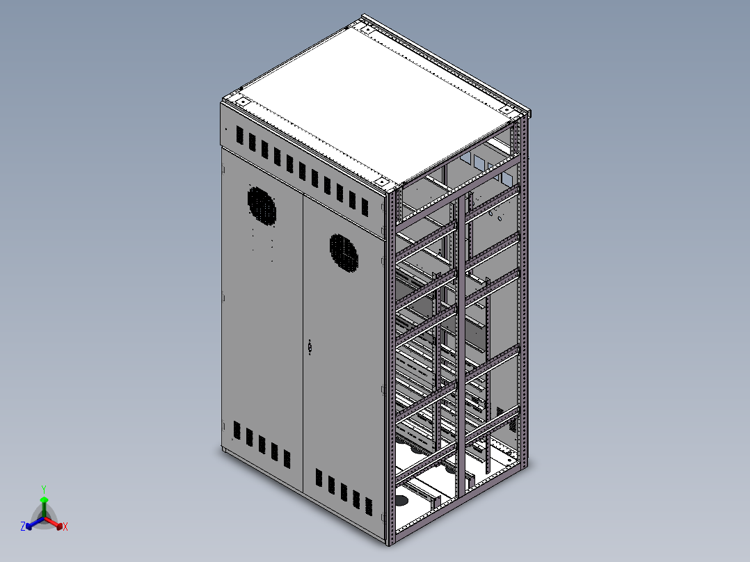 MS非标柜应用正等轴测图