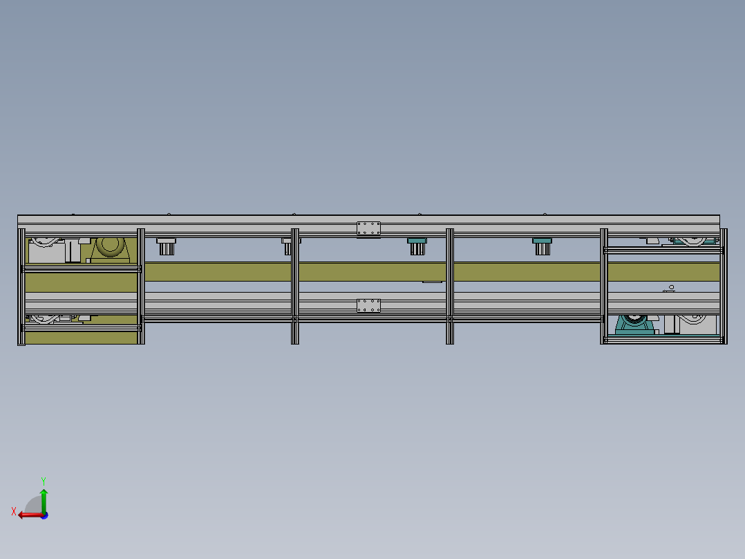 H997 上下层倍数链线后视图