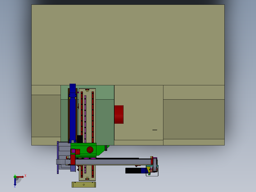 109车床自动上下料机构(1)俯视图